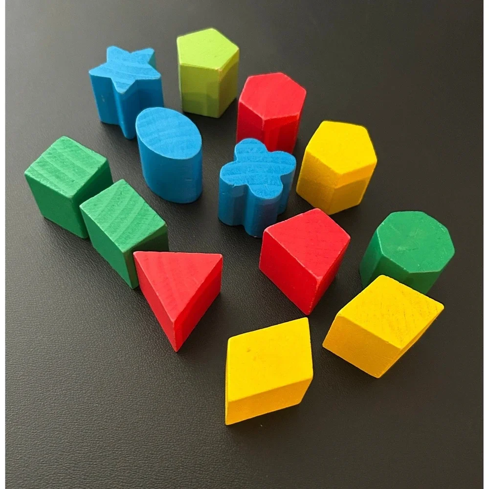 Melissa & Doug Shape Sorting Cube Wooden Educational Toy 12 Pieces 575